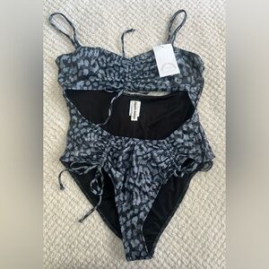 DIPPIN DAISY Black and Blue Patterned Bikini
